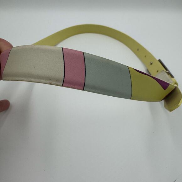 Emilio Pucci Patterned Leather Belt – Multicolor - Picture 12 of 14